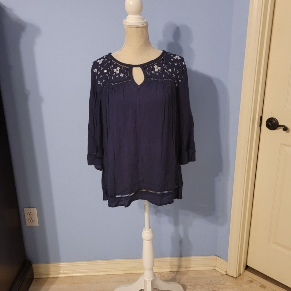 Ellos Size 14 Blue Womens Blouse